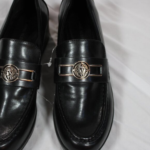 Anne Klein AKqamari Black Wedge Loafer's Slip-On Shoes Size 9 NWOB - Picture 4 of 11
